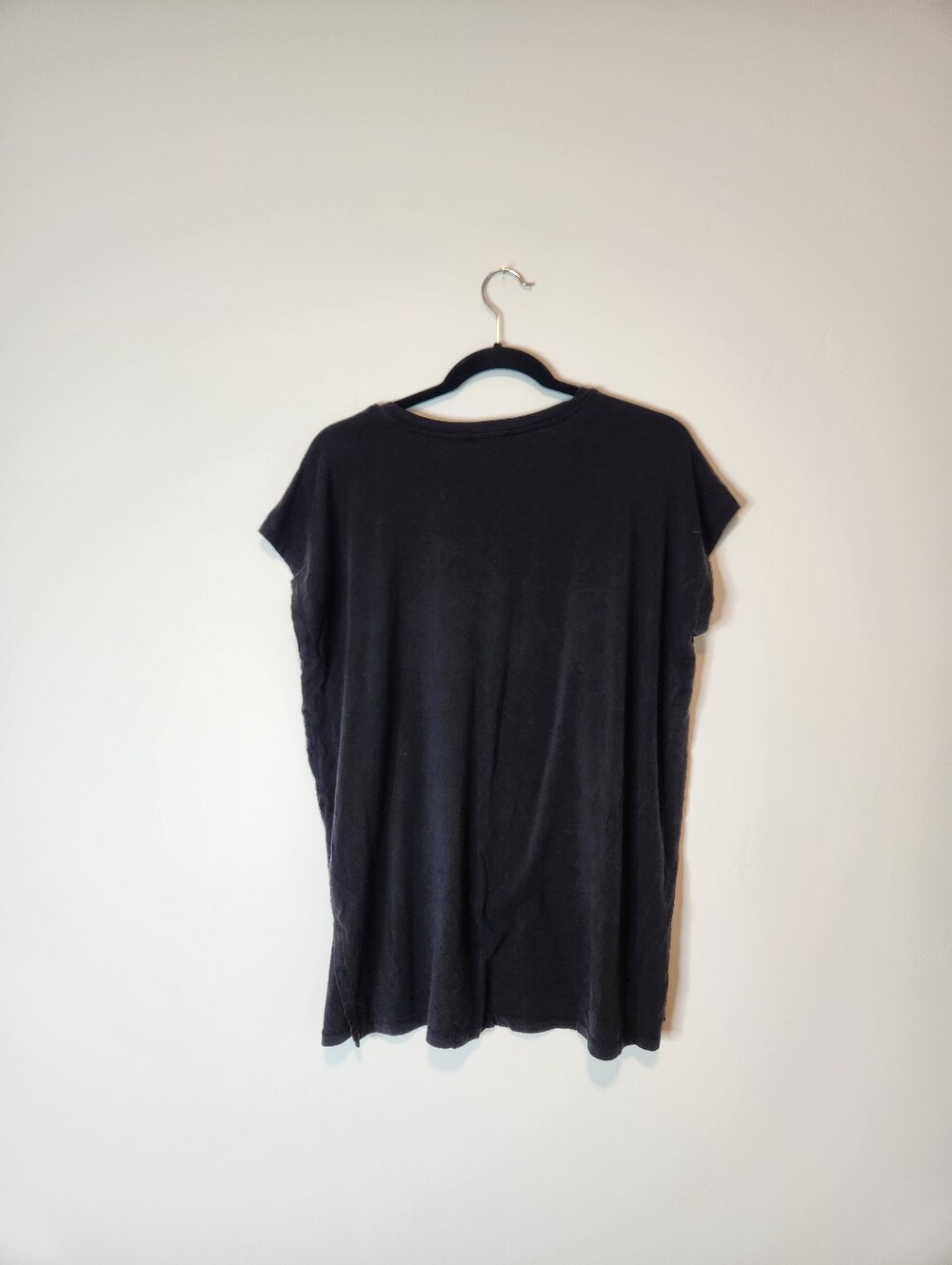 Eileen Fisher Black Fine Jersey Square Top Size Medium - Picture 2 of 7